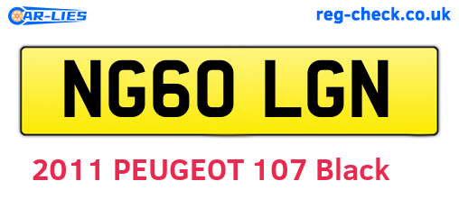 NG60LGN are the vehicle registration plates.