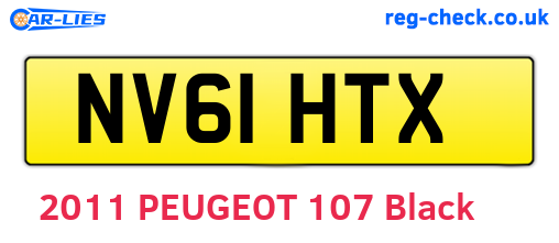 NV61HTX are the vehicle registration plates.