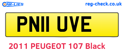 PN11UVE are the vehicle registration plates.