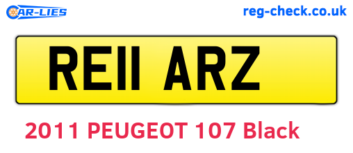 RE11ARZ are the vehicle registration plates.