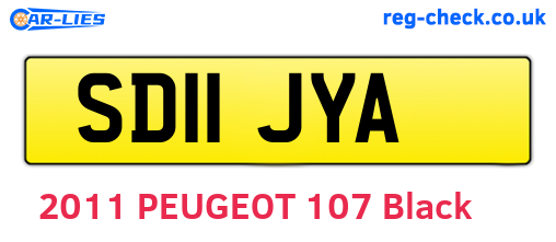 SD11JYA are the vehicle registration plates.