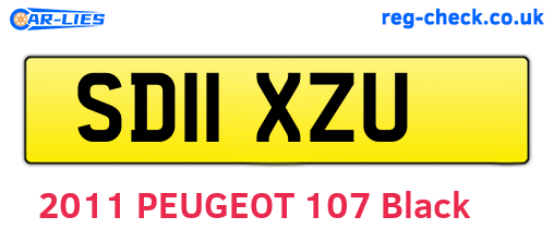 SD11XZU are the vehicle registration plates.
