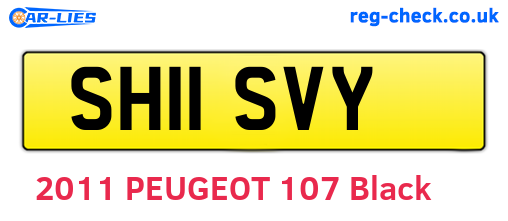 SH11SVY are the vehicle registration plates.