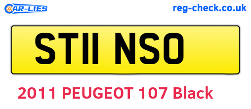 ST11NSO are the vehicle registration plates.