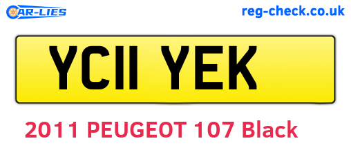 YC11YEK are the vehicle registration plates.