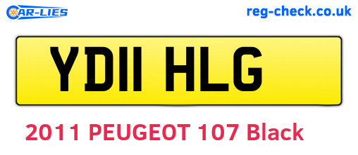 YD11HLG are the vehicle registration plates.
