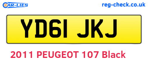 YD61JKJ are the vehicle registration plates.
