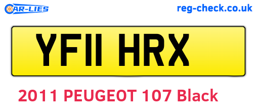 YF11HRX are the vehicle registration plates.