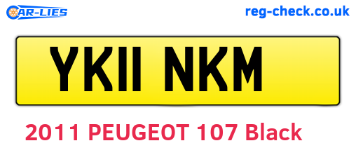 YK11NKM are the vehicle registration plates.