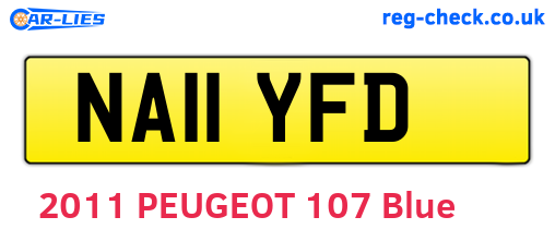 NA11YFD are the vehicle registration plates.