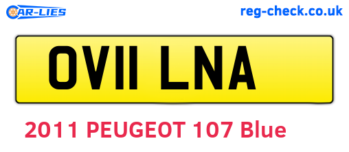 OV11LNA are the vehicle registration plates.