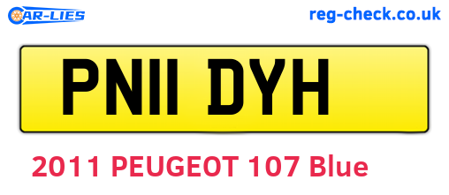 PN11DYH are the vehicle registration plates.