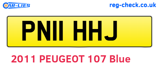 PN11HHJ are the vehicle registration plates.
