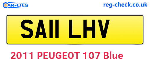 SA11LHV are the vehicle registration plates.