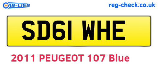 SD61WHE are the vehicle registration plates.