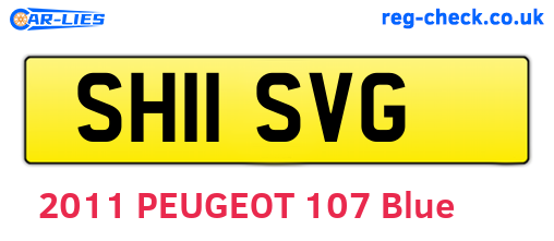 SH11SVG are the vehicle registration plates.