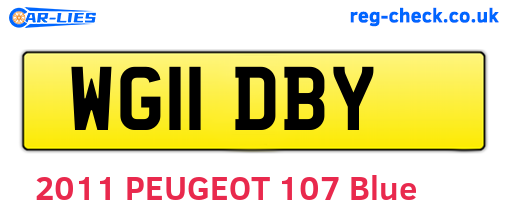 WG11DBY are the vehicle registration plates.