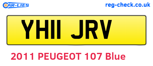 YH11JRV are the vehicle registration plates.