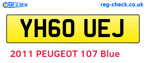 YH60UEJ are the vehicle registration plates.
