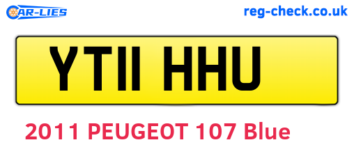 YT11HHU are the vehicle registration plates.