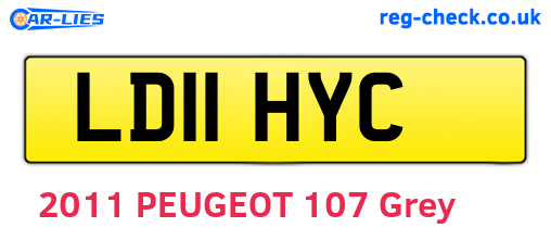 LD11HYC are the vehicle registration plates.
