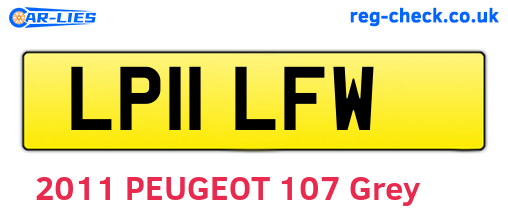 LP11LFW are the vehicle registration plates.