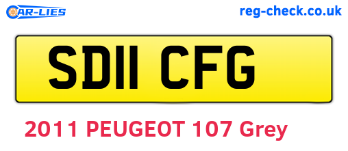 SD11CFG are the vehicle registration plates.