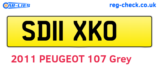 SD11XKO are the vehicle registration plates.