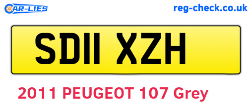 SD11XZH are the vehicle registration plates.