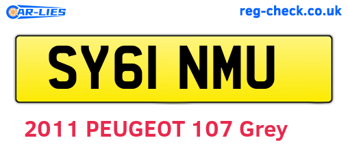 SY61NMU are the vehicle registration plates.