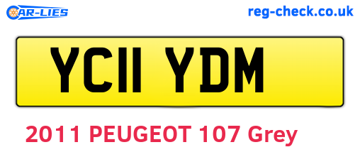 YC11YDM are the vehicle registration plates.
