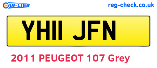 YH11JFN are the vehicle registration plates.