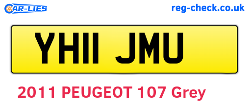 YH11JMU are the vehicle registration plates.