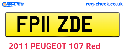 FP11ZDE are the vehicle registration plates.