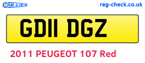 GD11DGZ are the vehicle registration plates.