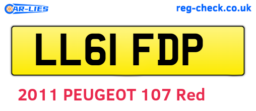 LL61FDP are the vehicle registration plates.