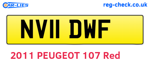 NV11DWF are the vehicle registration plates.