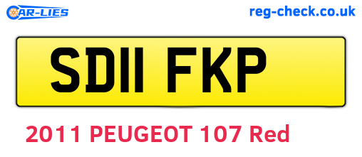 SD11FKP are the vehicle registration plates.