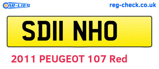 SD11NHO are the vehicle registration plates.