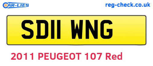 SD11WNG are the vehicle registration plates.