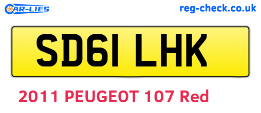 SD61LHK are the vehicle registration plates.