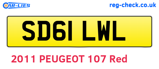 SD61LWL are the vehicle registration plates.