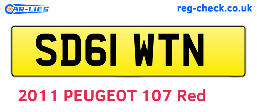 SD61WTN are the vehicle registration plates.
