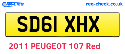 SD61XHX are the vehicle registration plates.