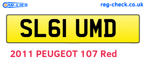 SL61UMD are the vehicle registration plates.