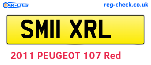 SM11XRL are the vehicle registration plates.