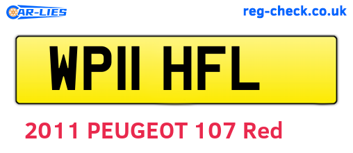 WP11HFL are the vehicle registration plates.