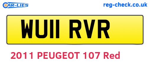 WU11RVR are the vehicle registration plates.