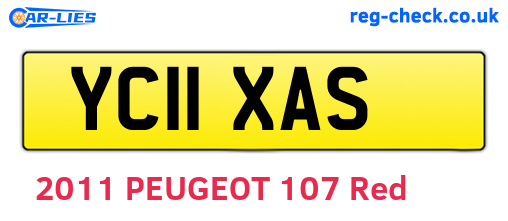 YC11XAS are the vehicle registration plates.