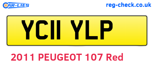 YC11YLP are the vehicle registration plates.